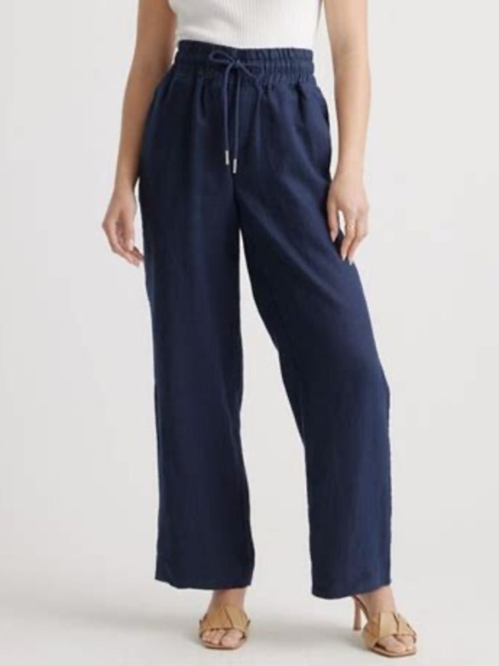Quince Casual Drawstring Pants in Navy